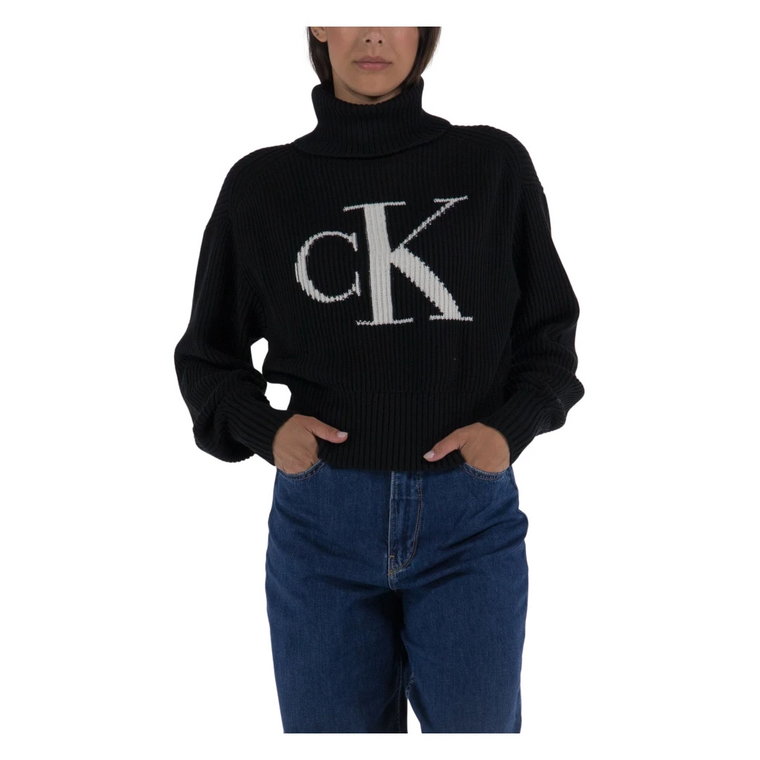 Sweter z Dużym Logo Calvin Klein Jeans