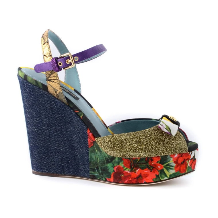 Patch Wedges dla Kobiet, Obcas 12cm Dolce & Gabbana