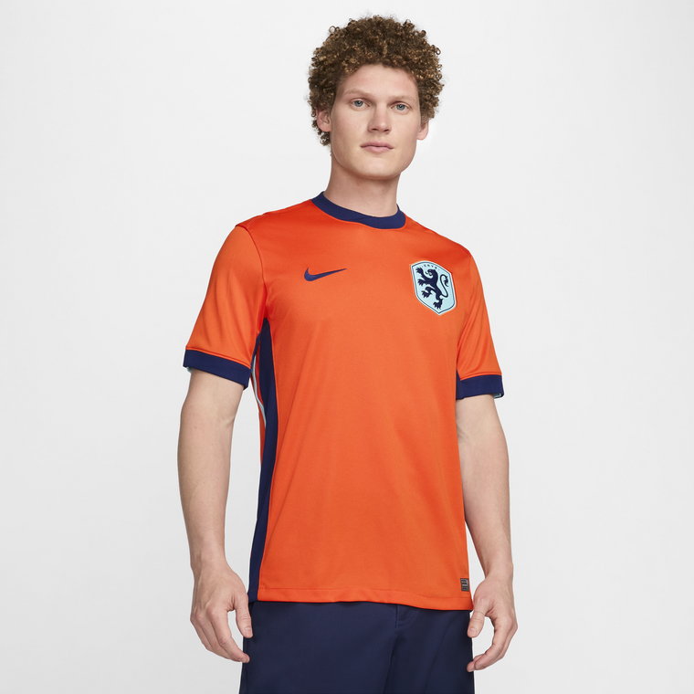 Męska koszulka piłkarska Nike Dri-FIT Holandia (drużyna damska) Stadium 2024/25 (wersja domowa)  replika - Pomarańczowy