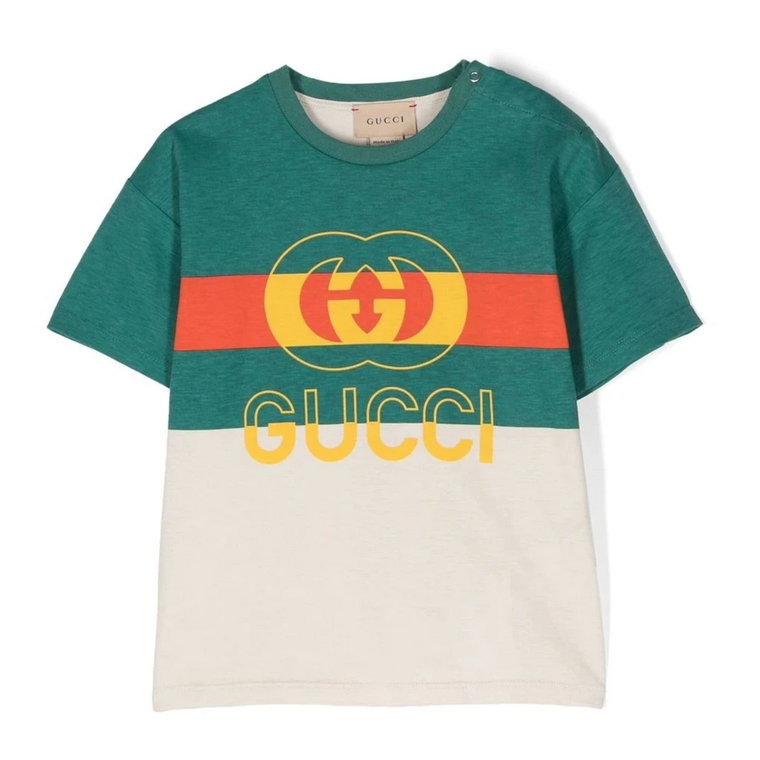 Koszulka z Paskami dla Dzieci Gucci