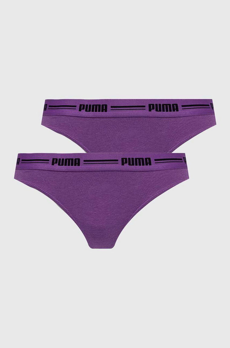 Puma stringi 2-pack kolor fioletowy 907854