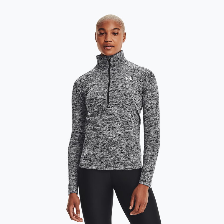 Bluza damska Under Armour Tech 1/2 Zip - Twist black/black/metallic silver