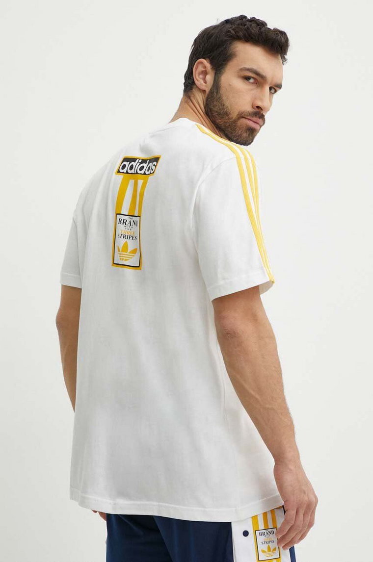 adidas Originals t-shirt bawełniany męski kolor biały z aplikacją IU2360