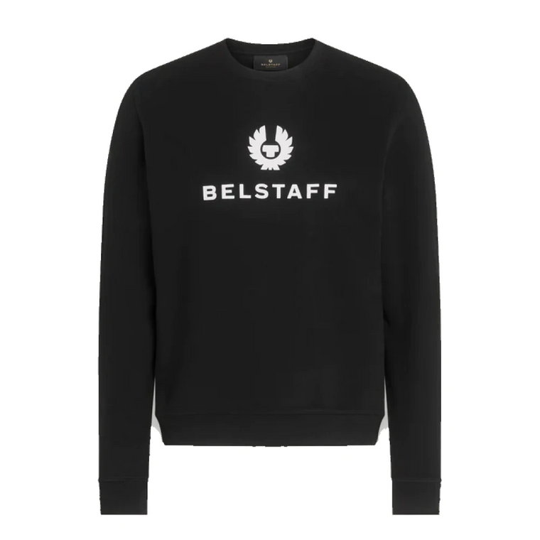 Signature Crewneck Sweatshirt w Kolorze Czarnym-S Belstaff