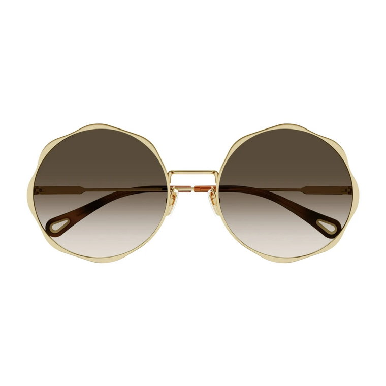 Modne okulary przeciwsłoneczne z metalową oprawką Chloé