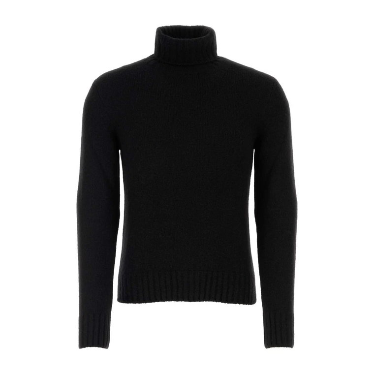 Czarny sweter z mieszanki kaszmiru dla nowoczesnego mężczyzny Tom Ford