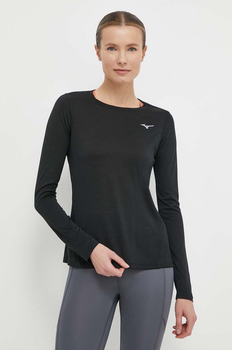 Mizuno longsleeve do biegania Impulse Core kolor czarny