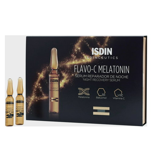 Serum do twarzy Isdin Isdinceutics Flavo- C Melatonin / Serum Reparador De Noche na noc Regenerujące 30x2 ml (8470001864802). Serum do twarzy