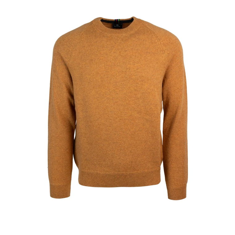 Sweter z wełny merino z wykończeniem w żebrowanie PS By Paul Smith