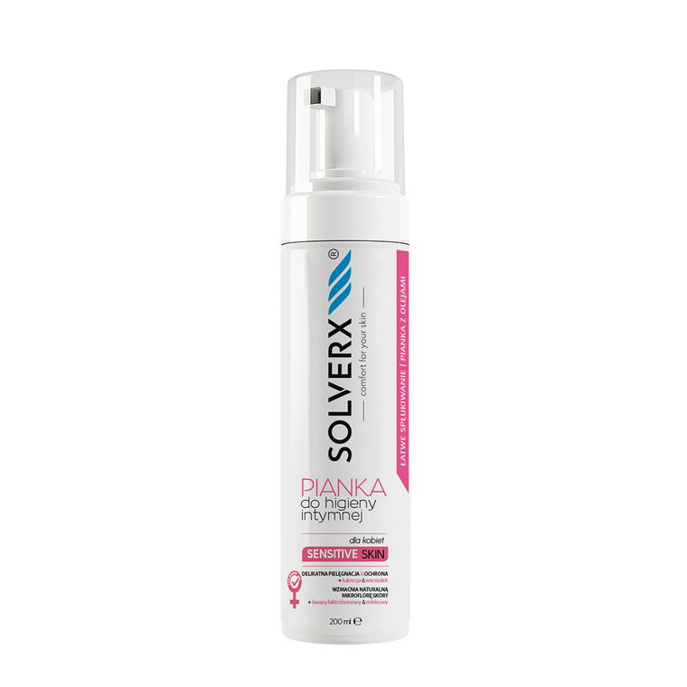 Solverx Sensitive Skin - Pianka do higieny intymnej dla kobiet 200ml