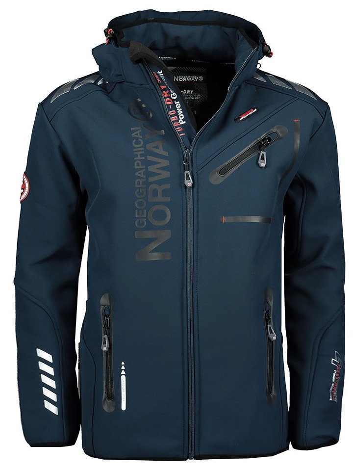 Geographical Norway Kurtka softshellowa "Royaute" w kolorze granatowym