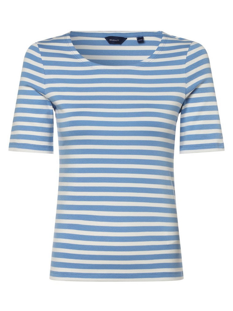 Gant - T-shirt damski, niebieski