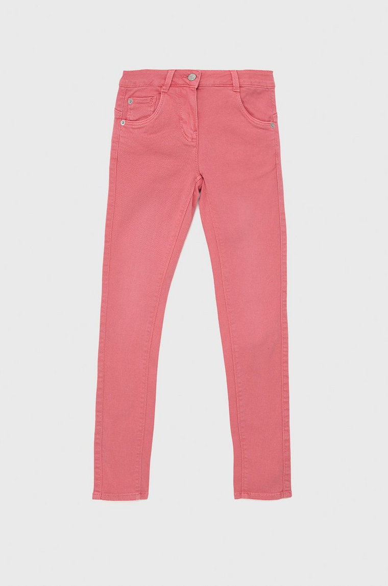 Tom Tailor spodnie dziecięce kolor różowy gładkie