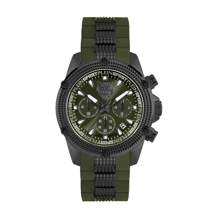 Hurricane Chrono 44Mm Zegarek - IP Czarny/Zielony Plein Sport