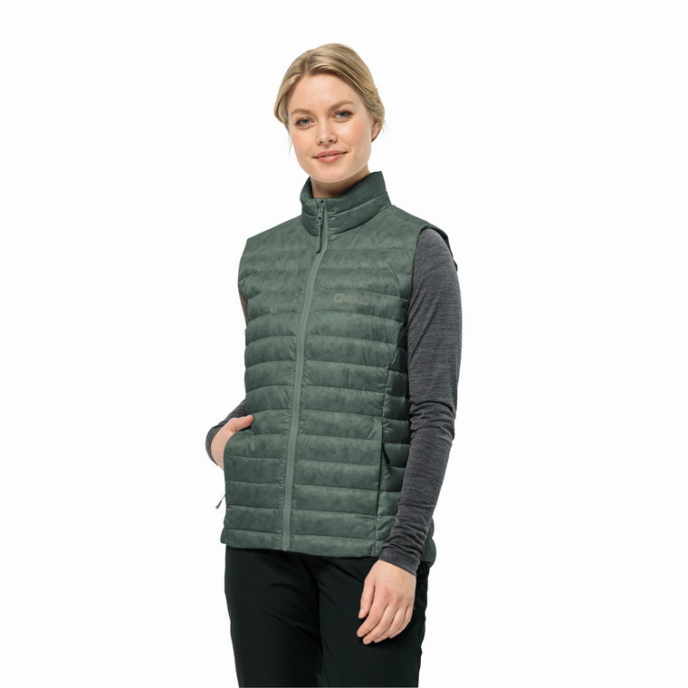 Damska kamizelka puchowa Jack Wolfskin PILVI DOWN VEST W hedge green - S