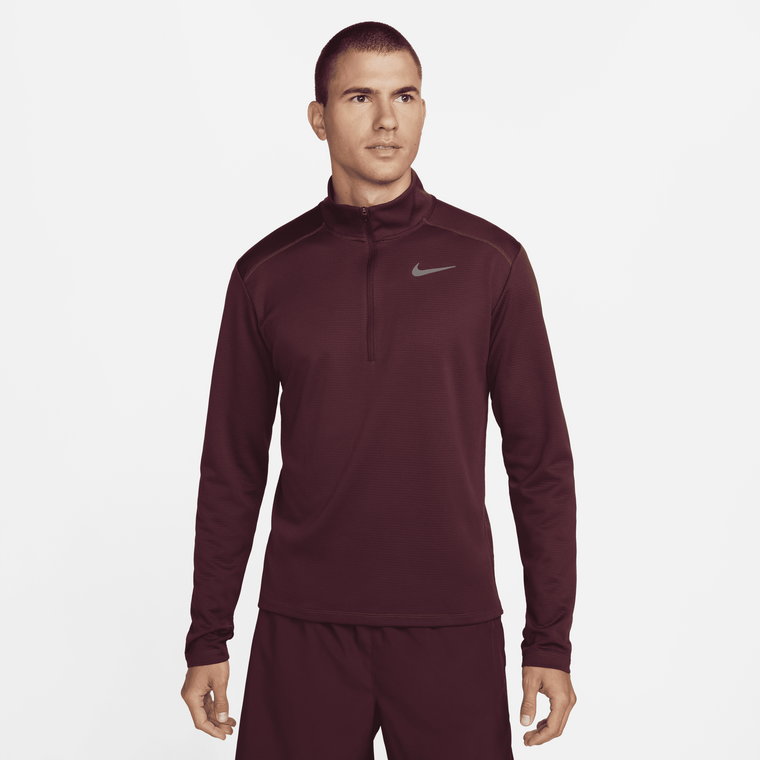 Męska koszulka do biegania z zamkiem 1/2 Nike Pacer - Niebieski