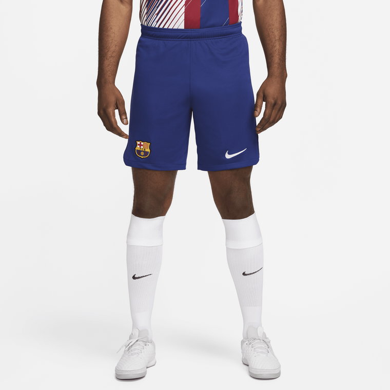 Męskie spodenki piłkarskie Nike Dri-FIT FC Barcelona Stadium 2023/24 (wersja domowa) - Niebieski