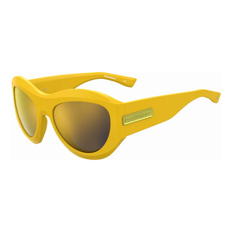 Żółto-brązowe okulary przeciwsłoneczne Dsquared2