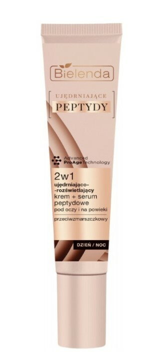 Bielenda Ujędrniające Peptydy 2w1 Ujędrniająco-rozświetlający krem przeciwzmarszczkowy + serum Pepty