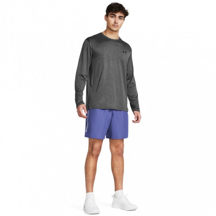 Męskie spodenki treningowe Under Armour UA Tech Woven Wordmark Short - fioletowe