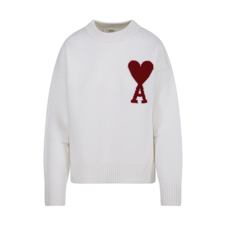 154 Off White/Red Sweatshirt Ami Paris