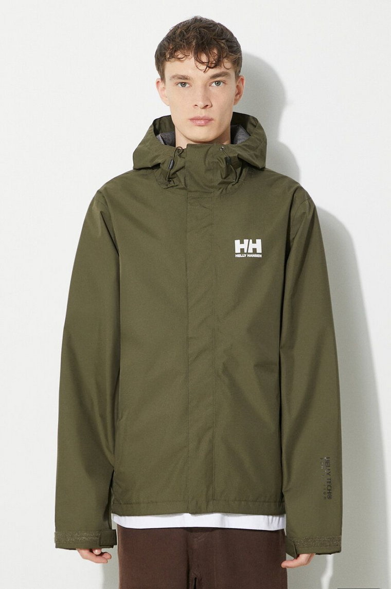 Helly Hansen kurtka kolor zielony przejściowa