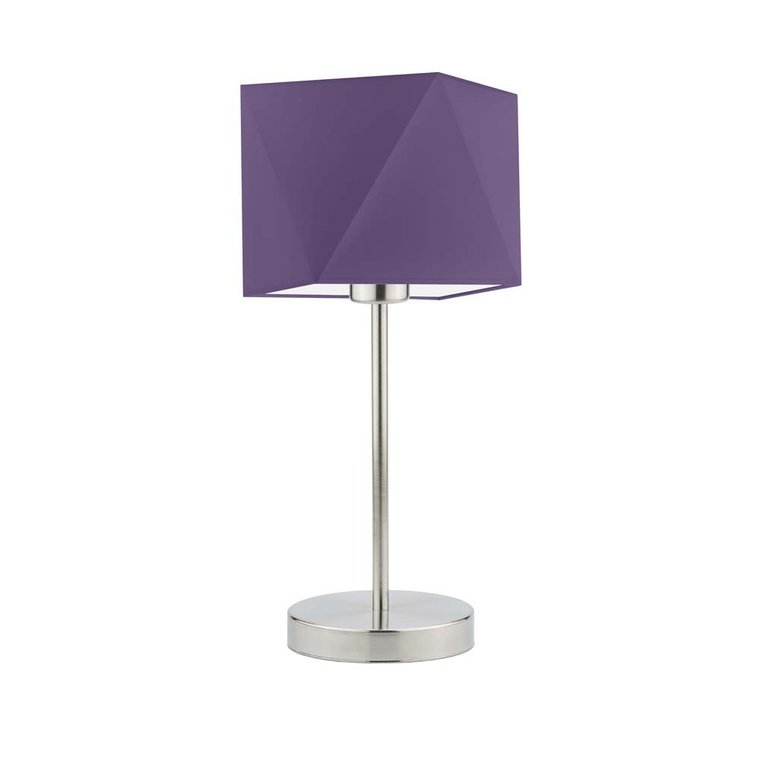 Lampka nocna LYSNE Wuhu, 60 W, E27, fioletowa/stalowa, 43x23 cm