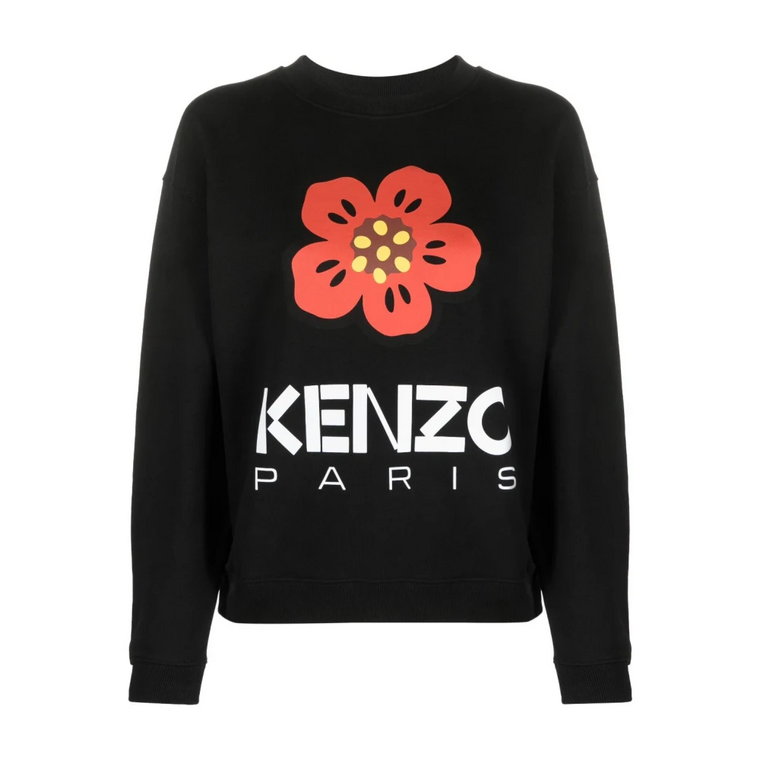 Czarny Sweter z nadrukiem 'Boke Flower' Kenzo