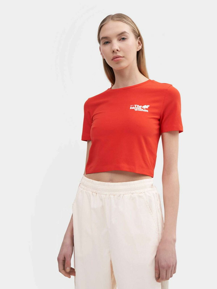 Crop-top z bawełny organicznej damski