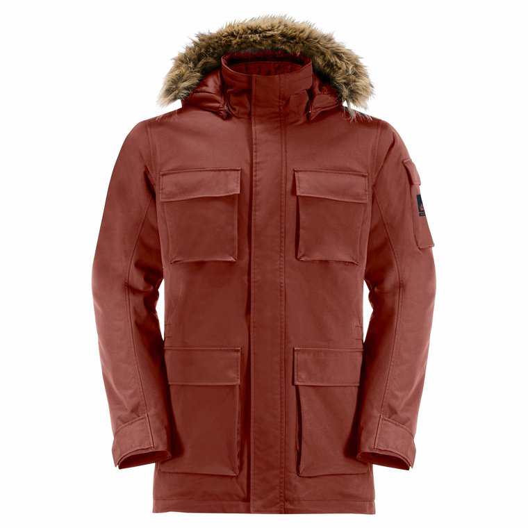 Męska parka Jack Wolfskin GLACIER CANYON PARKA intense rust - XXL