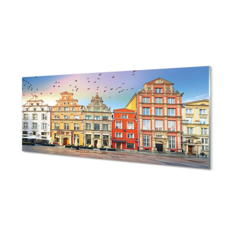 Płyta szklana Gdańsk Stare miasto budynki 125x50 cm