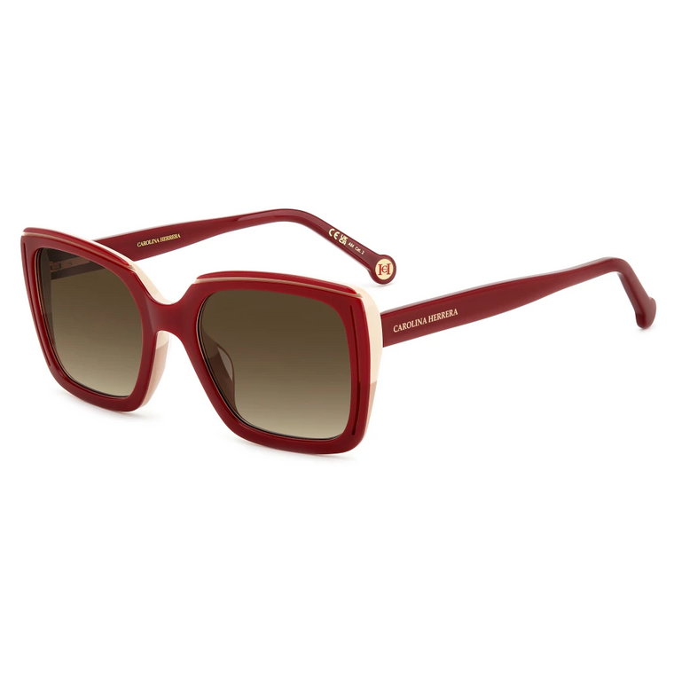 Burgundy Beige Sunglasses Carolina Herrera