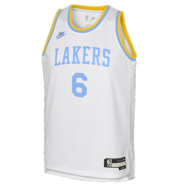 Koszulka dla dużych dzieci Nike Dri-FIT NBA Swingman Lebron James Los Angeles Lakers - Biel