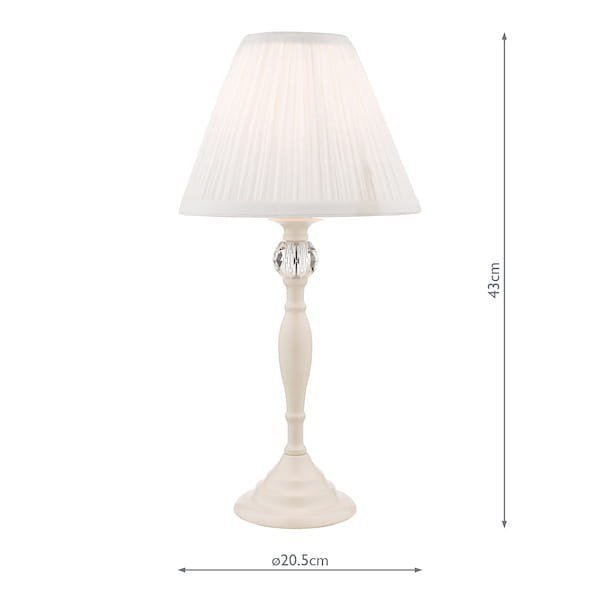 Laura Ashley Ellis Lampa Stołowa Kremowa Z Kloszem Kości Słoniowej