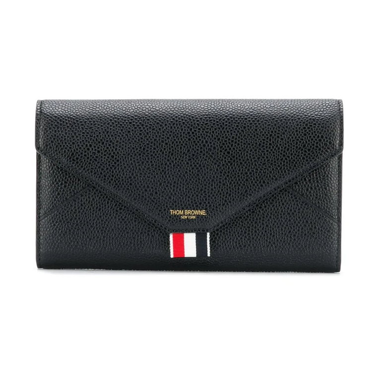Envelop Continental Wallet IN Pebble Grain Leather Thom Browne