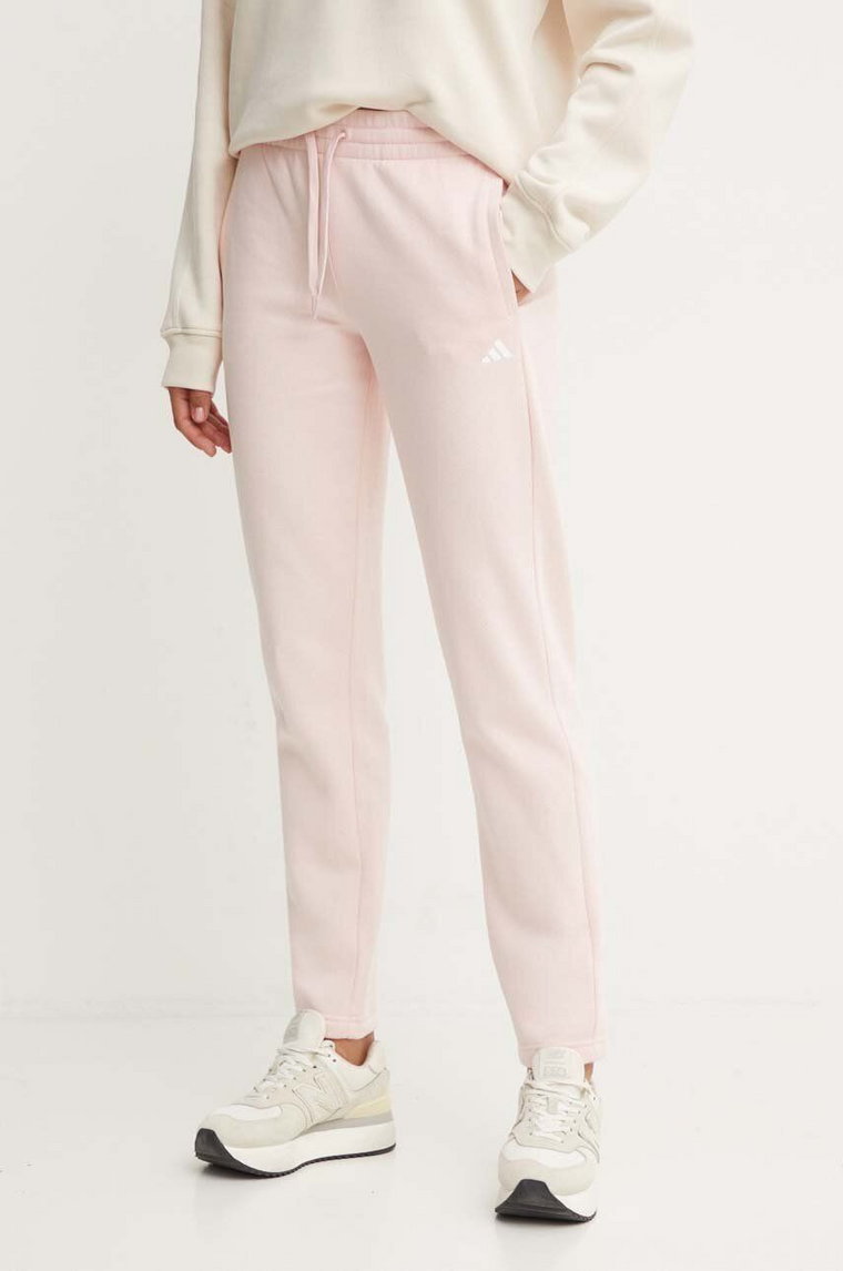 adidas spodnie dresowe Essentials kolor różowy gładkie IY1635