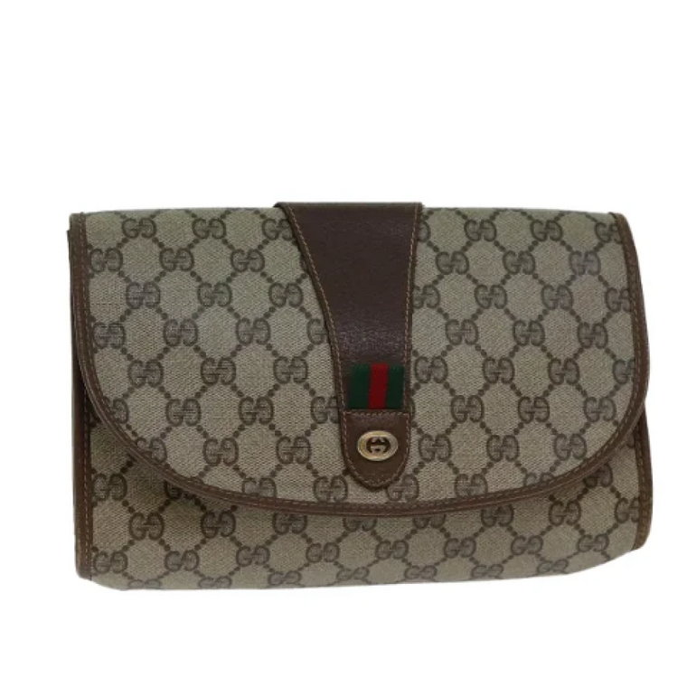 Pre-owned Leather clutches Gucci Vintage