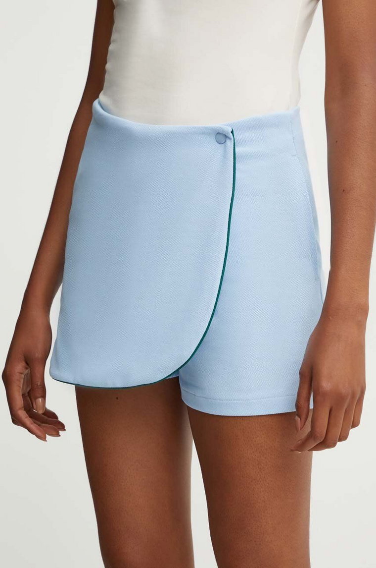 adidas Originals spódnicospodnie bawełniane Skort 80s kolor niebieski gładkie high waist JC6171