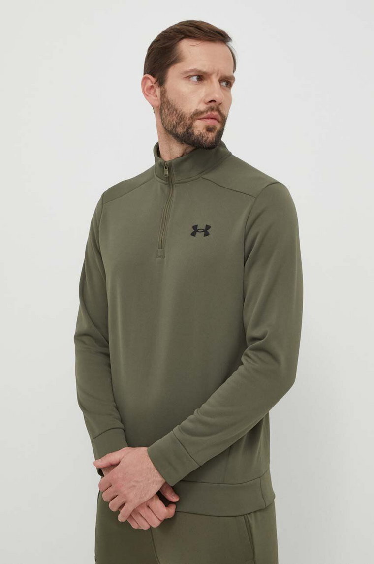 Under Armour bluza męska kolor zielony gładka