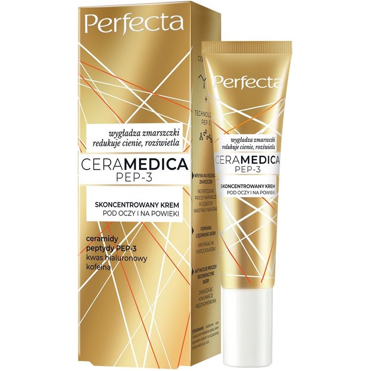 Perfecta, Ceramedica Pep-3 Skoncentrowany Krem Pod Oczy I Na Powieki, 15ml