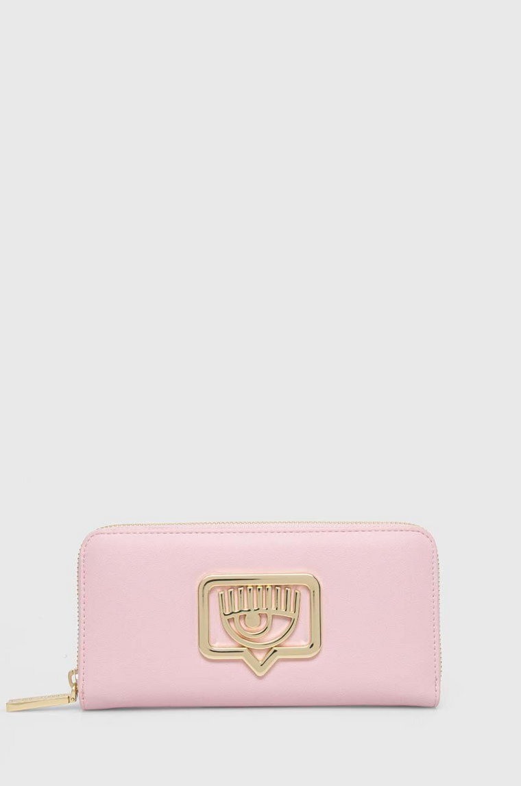 Chiara Ferragni portfel EYELIKE damski kolor różowy 76SB5PB1