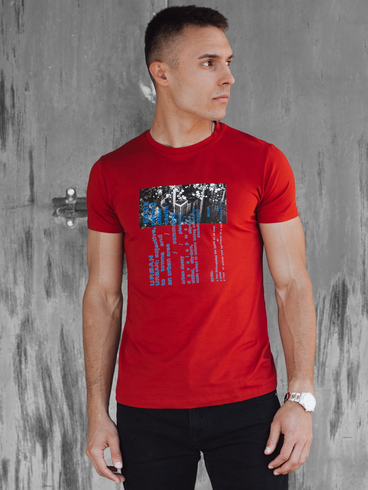Koszulka męska czerwona Dstreet RX5559