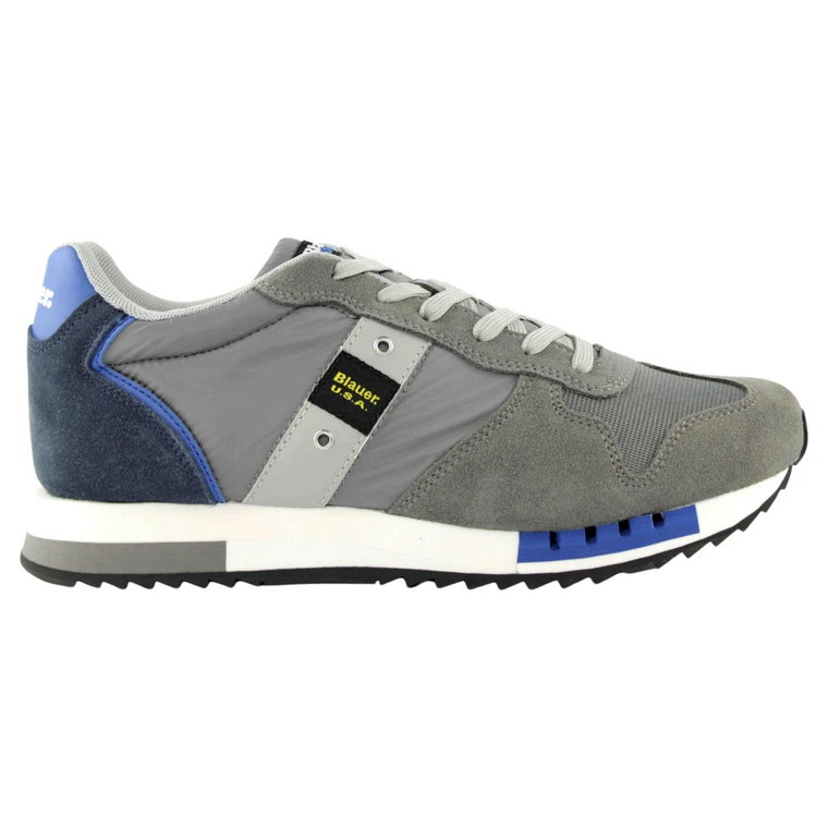 Szare/Niebieskie Sneakersy dla Mężczyzn Blauer