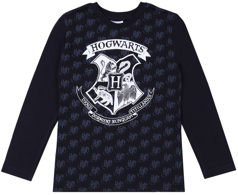 Czarna Bluzka Chłopięca Hogwarts Harry Potter