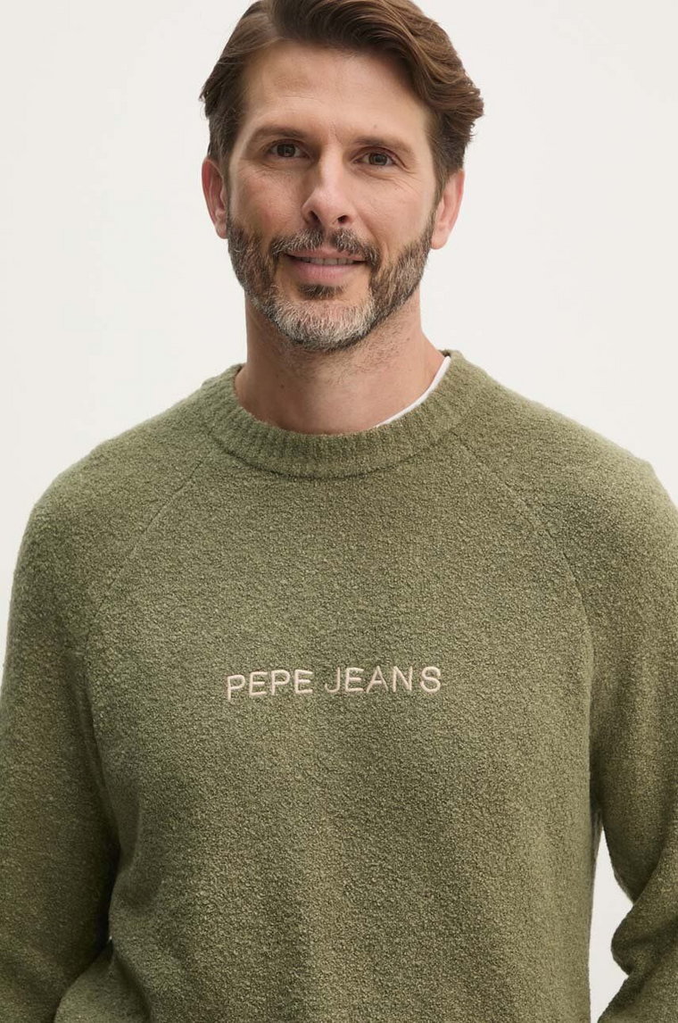 Pepe Jeans sweter CLOY męski kolor zielony lekki PM702461