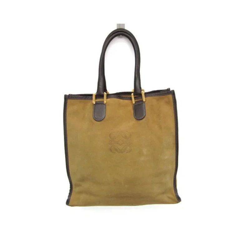 Pre-owned Suede handbags Loewe Pre-owned