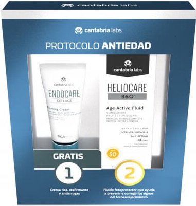 Zestaw Heliocare 360 Age Active Przeciwsłoneczny fluid do twarzy SPF 50 50 ml + Krem do twarzy 15 ml (8436574363463). Kosmetyki do ochrony przeciwsłonecznej