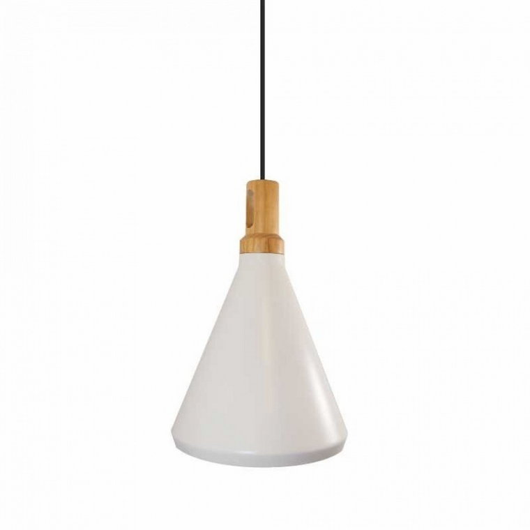 Lampa wisząca nordic woody biało drewniana 25 cm kod: ST-5097c