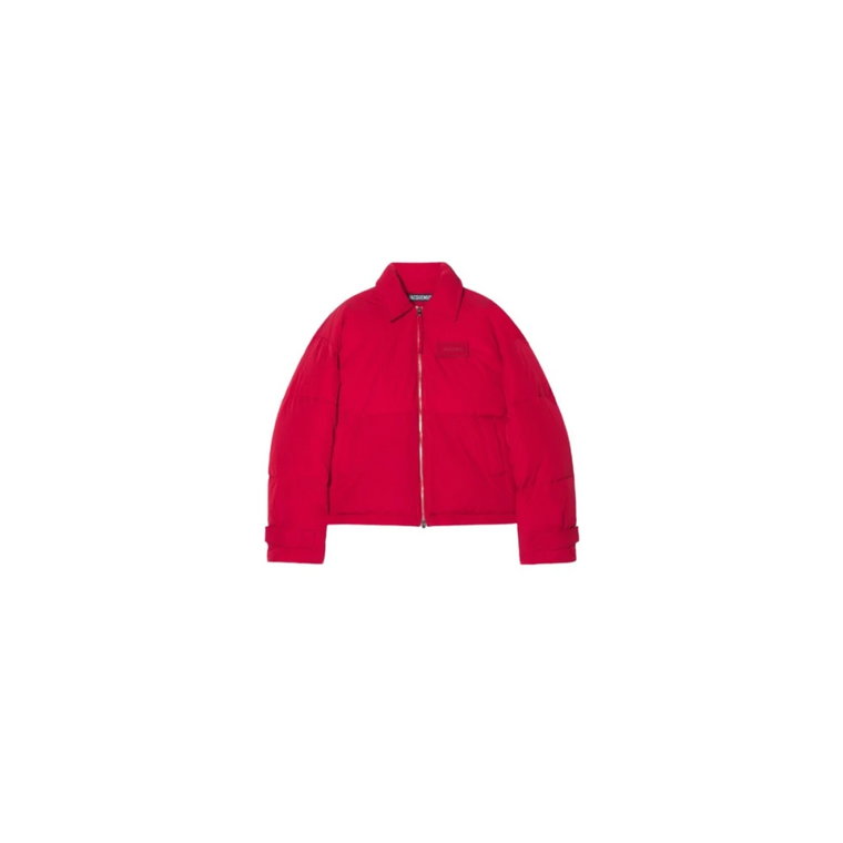 Czerwona pikowana kurtka puchowa Jacquemus