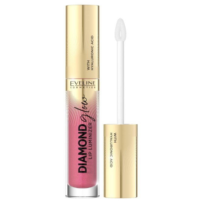 Eveline Cosmetics Diamond Glow Lip Luminizer błyszczyk do ust z kwasem hialuronowym 09 Peach Dream 4.5ml